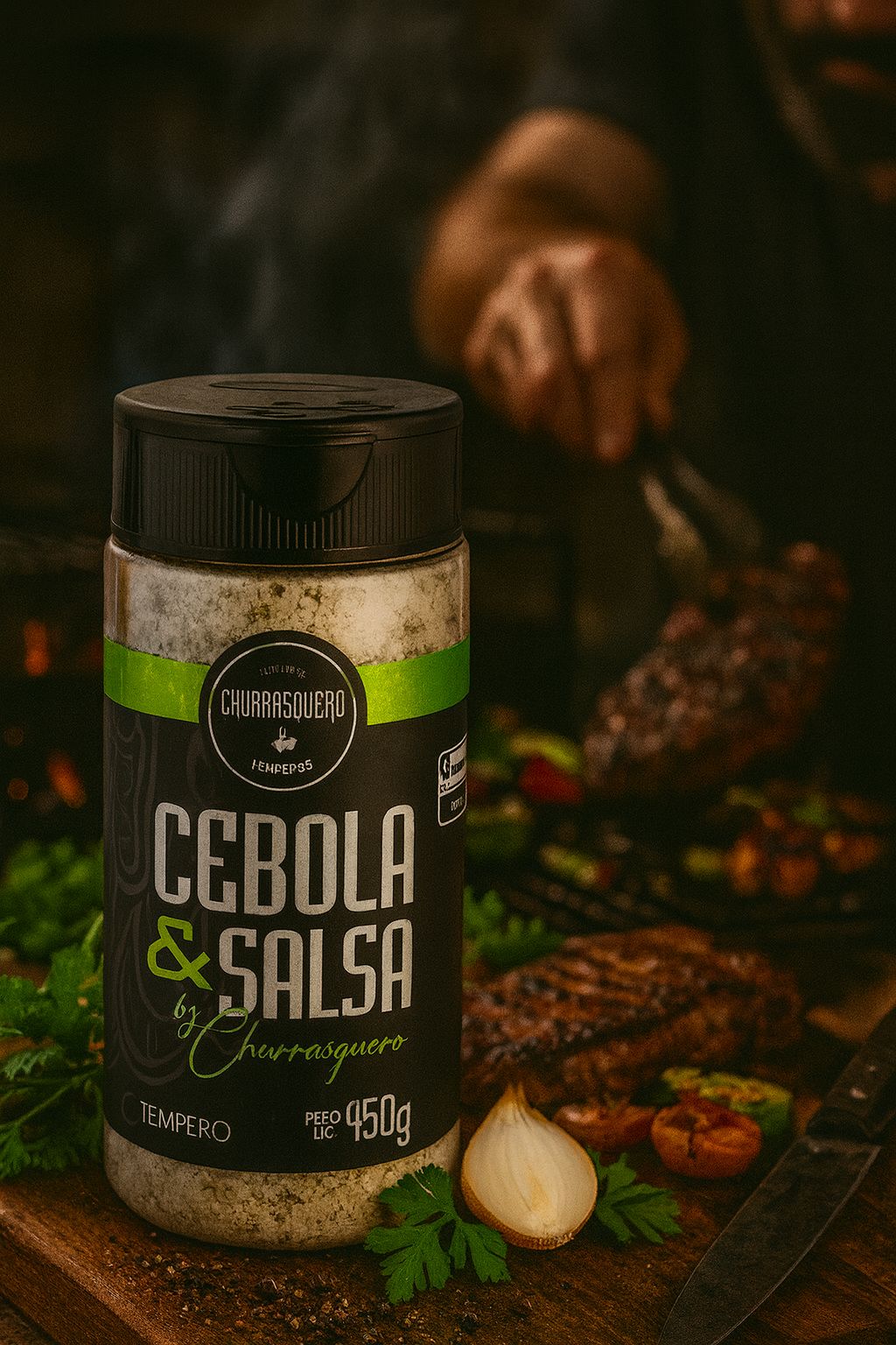 SAL DE PARRILLA - CEBOLA E SALSA - 450g