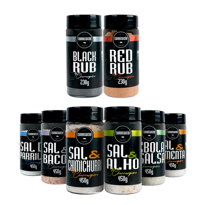 KIT COMPLETO SAIS E TEMPEROS - 08 ITENS