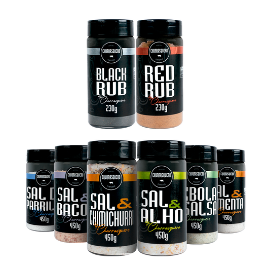 KIT COMPLETO SAIS E TEMPEROS - 08 ITENS