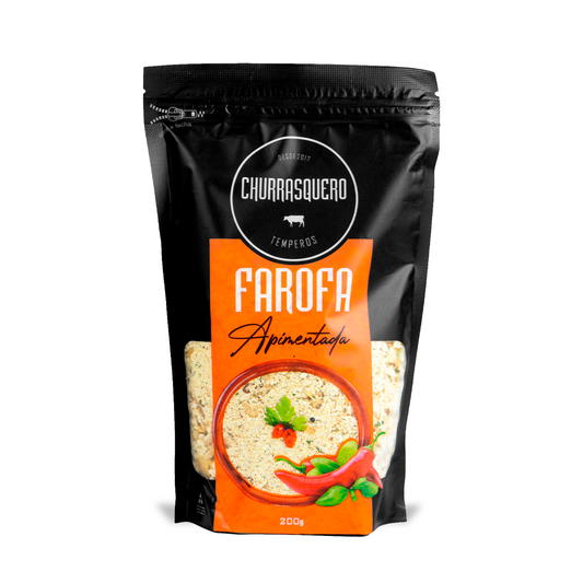 FAROFA DE MANDIOCA TEMPERADA 200g - APIMENTADA