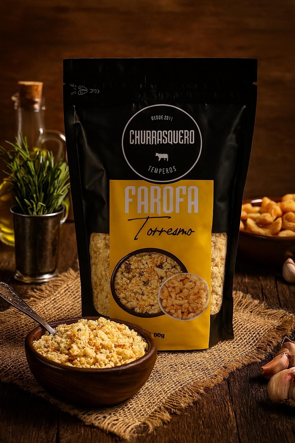 FAROFA DE MANDIOCA TEMPERADA 200g - TORRESMO