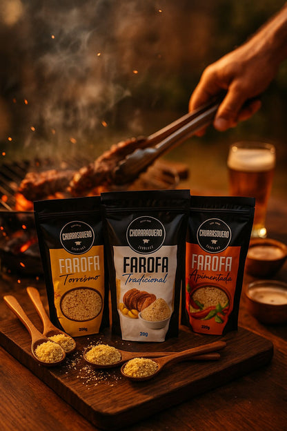 FAROFA DE MANDIOCA TEMPERADA 200g - TORRESMO